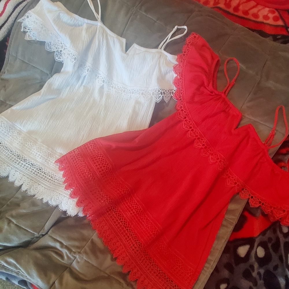 Super cute off the shoulder tops